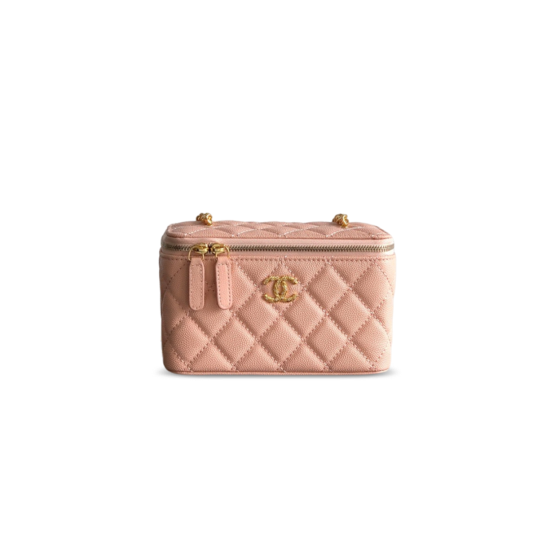 ch**el vanity case grained calfskin D1am0nd (17*9.5*8cm)